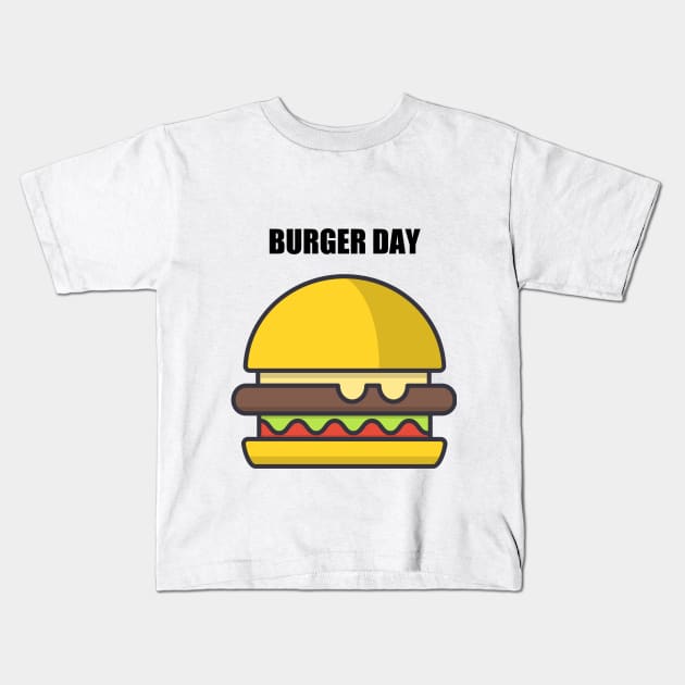 Burger Day Kids T-Shirt by vickynix